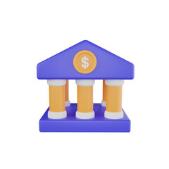 Poster - Bank 3d illustration