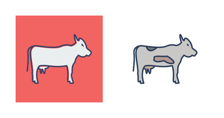 Canvas Print - Cow Vector Icon