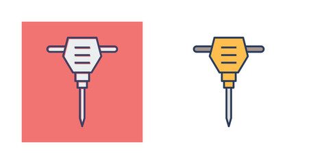 Sticker - Jack Hammer Vector Icon