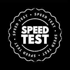 Poster - speed test text stamp, concept background