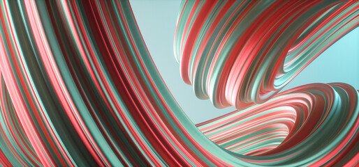 3D rendering of Modern blue and red Abstract Wave Pattern background
