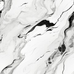 Poster - Veined Marble in Monochrome Pattern