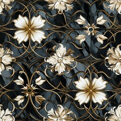 Poster - Vintage Marble Elegance Pattern
