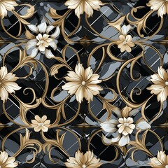Poster - Vintage Marble Elegance Pattern