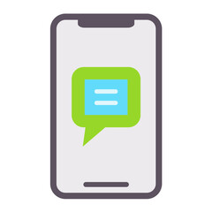 Poster - Vector Design Mobile Chat Icon Style