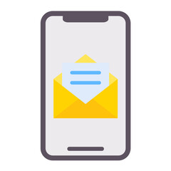 Poster - Vector Design Mobile Mail Icon Style