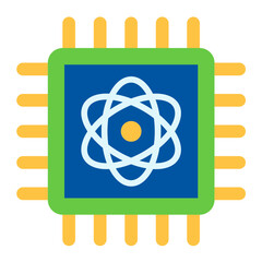 Sticker - Vector Design Quantum Computing Icon Style