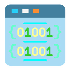 Poster - Vector Design Binary Code Icon Style