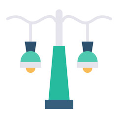 Poster - Street Lamp Icon Style