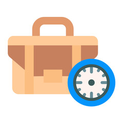 Poster - Work Time Icon Style