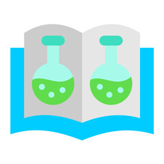 Sticker - Chemistry Open Book Icon Style