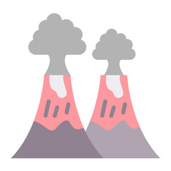 Sticker - Volcano Icon Style