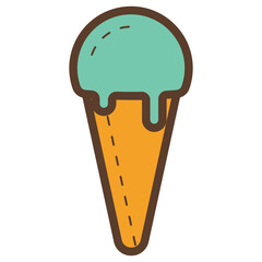 Wall Mural - ice cream cone icon