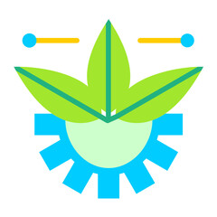 Sticker - Green Technology Icon Style