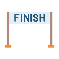 Poster - Finish Line Icon Style