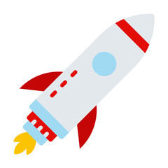 Wall Mural - Rocket Icon Style