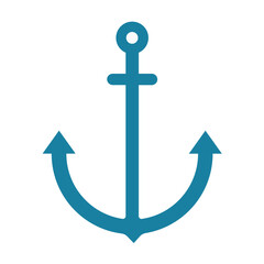 Poster - Ship Anchor Icon Style