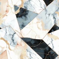 Poster - Minimalist Marble Textures Pattern