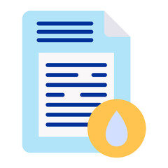 Sticker - Oil Document Icon Style