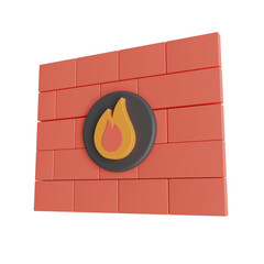 Poster -  Firewall Security 3d illustration