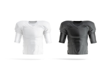 Wall Mural - Blank black and white american football jersey mockup, front view