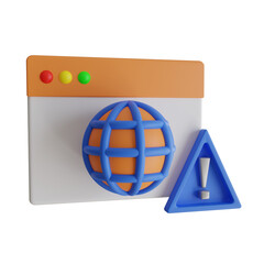 Poster -  Browser Alert 3d illustration