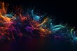 Abstract background with particles. 3D rendering. Generative AI