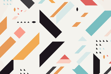Sticker - Abstract Geometric Patterns in Modern Design isolated vector style illustration