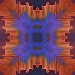 Leinwandbilder - Magical intertwining growing lines. Abstract symmetric organic growing pattern. 3d rendering digital illustration