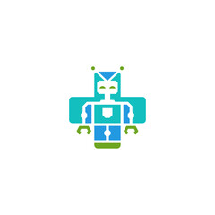 Poster - Medical robot logo design.