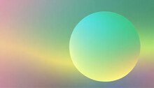 A Holographic Pastel Colored Gradient Sphere In Green And Yellow Vibrant Gradient Banner With Bright Glow Gradient Background Vector Illustration