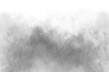 Wall Mural - natural fog smoke clouds isolated on a transparent white background
