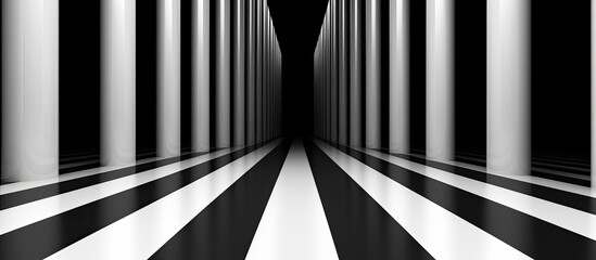 Poster - Contemporary simple background with distant vertical stripes