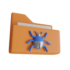 Poster -  Infected Folder 3d illustration