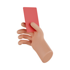 Poster - Red Card 3d illustration