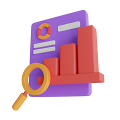 Aufkleber - Data Report 3d illustration