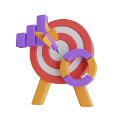 Aufkleber - Target Bussiness 3d illustration