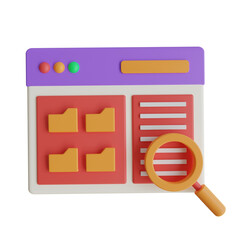 Poster - Search Management 3d illustration