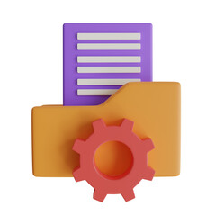 Poster -  File Management 3d illustration