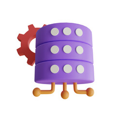 Aufkleber -  Database Setting 3d illustration