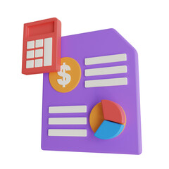 Poster - Enhanced Financial Analysis with a Purple-themed Accounting Data Display.Efficient Financial Data.
3d illustration, 3d element, 3d rendering. 3d visualization isolated on a transparent background