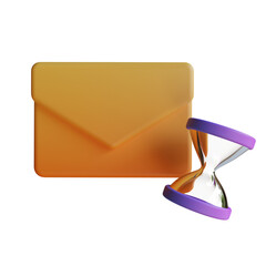 Aufkleber - Integrated Mail Application on the Hourglass, Facilitating Electronic Communication.
3d illustration, 3d element, 3d rendering. 3d visualization isolated on a transparent background
