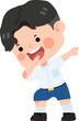 © focus_bell - Kid boy student posing as dab