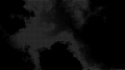 Poster - Animated abstract technology dark background random dots and grid 4K.