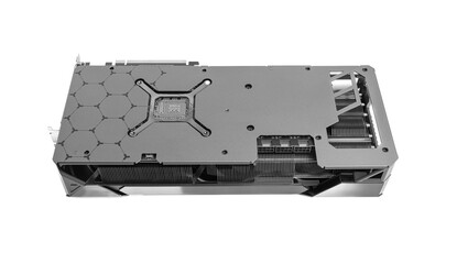 Aufkleber - Powerful graphic video card of a personal computer isolated on a white background.