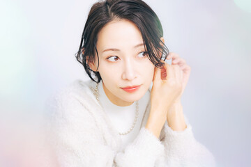 Poster - ミドル女性のビューティーポートレート　スキンケア　コスメ