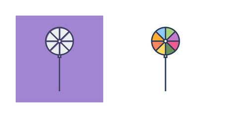 Wall Mural - Pin Wheel Vector Icon