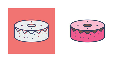 Wall Mural - Birthday Cake Vector Icon