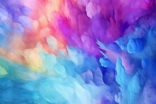 Abstract Background With Pink, Violet, Blue, And Green Colors. Generative AI