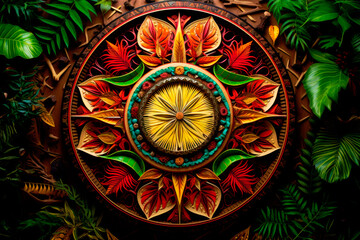 Wall Mural - Nature inspired Mandala background